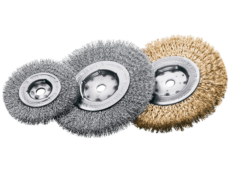 Однорядная цилиндрическая щётка, стальная проволока диаметр 80 мм длина 17 мм ворс 0,30 мм