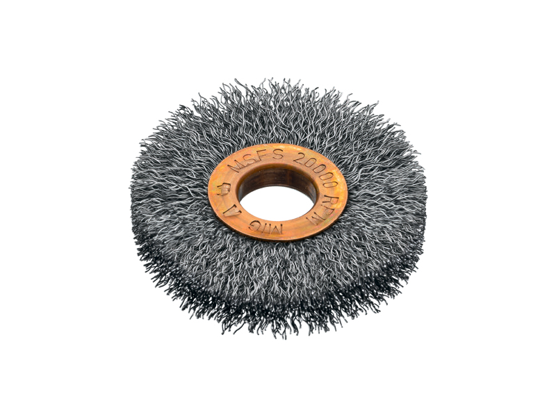 Цилиндрическая щетка SDW, стальная, гофрированная проволока диаметр 50 мм ширина 10 мм ворс 0,20 мм