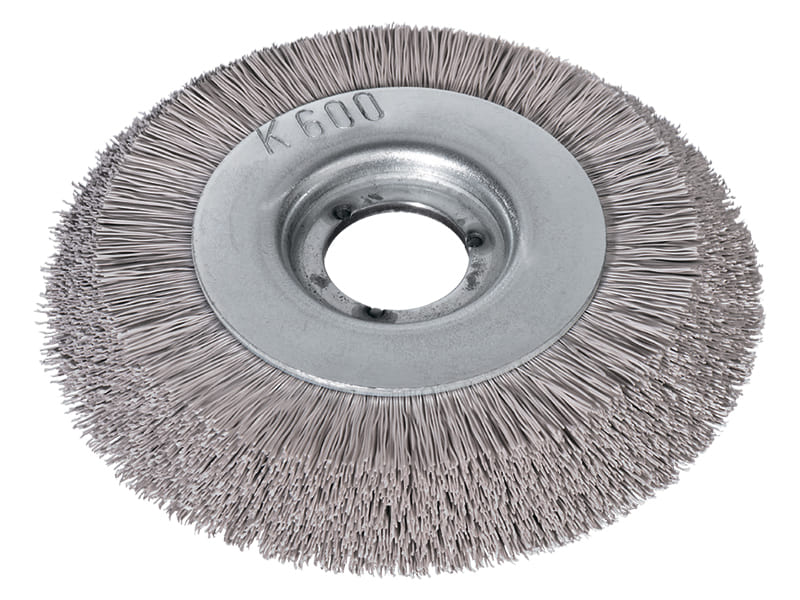 Цилиндрическая щетка для обработки твердого металла, волокно с оксидом алюминия диаметр 100 мм ширина 15 мм