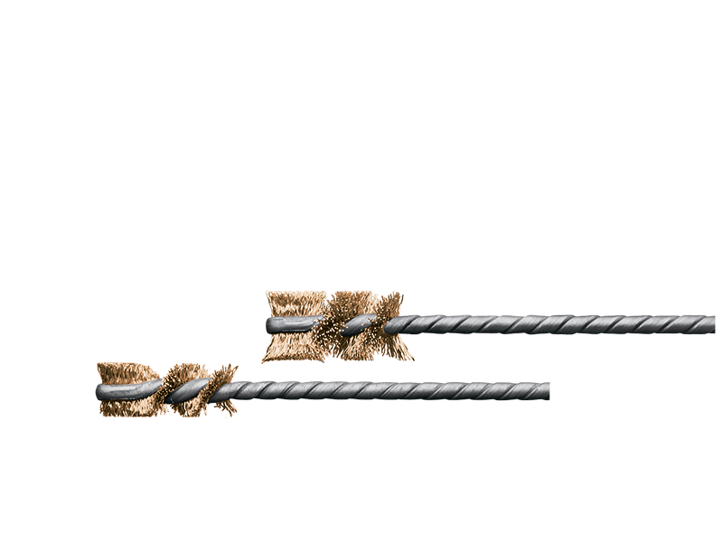 Микро ерш IBH с латунной проволокой диаметр 25 мм ворс 0,20 мм