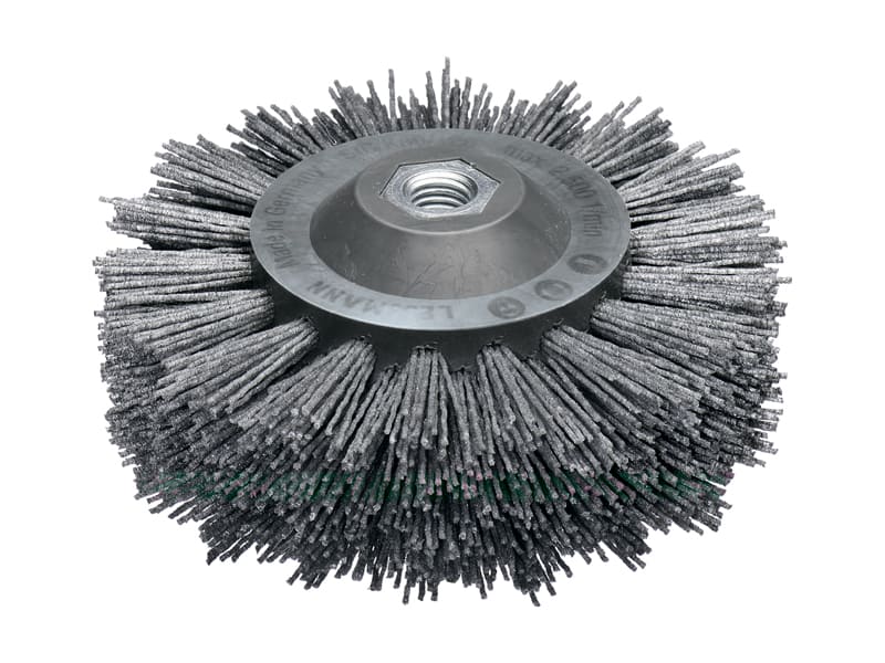 Набивная цилиндрическая щётка для сатинирования, карбид кремния диаметр 140 мм ширина 40 мм ворс SIC 46/1.6