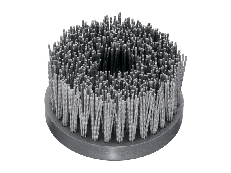 Набивная плоскостная щётка для сатинирования, карбид кремния диаметр 130 мм длина 50 мм ворс SIC 80/1.2