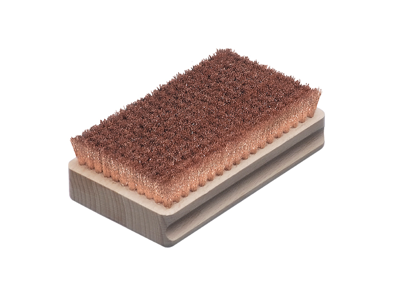 Щетка ручная для удаления влажных пятен хранения с гофрированной бронзовой проволокой ворс 0,08 мм