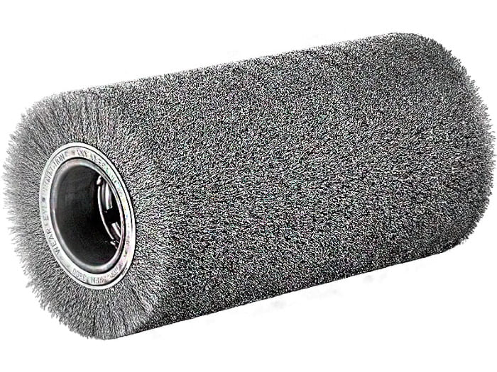 Валиковая щетка для удаления заусенцев, нержавеющая проволока диаметр 250 мм длина 50 мм ворс 0,20 мм