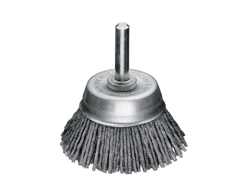 Щетка чашечная с хвостовиком 6 мм волокно с карбидом кремния диаметр 75 мм длина 22 мм ворс SIC 320/0.6