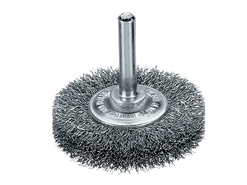 Щетка цилиндрическая с хвостовиком 6 мм со стальной проволокой диаметр 30 мм длина 6 мм ворс 0,20 мм