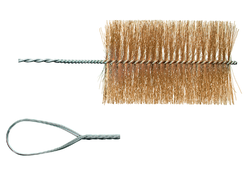 Щетка для печных труб с витой рукояткой IBZ с латунированной проволокой диаметр 200 мм