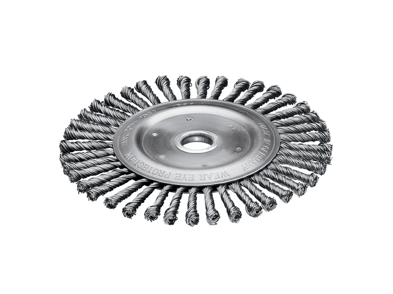 Щетка жгутовая дисковая для триммеров со стальной проволокой диаметр 175 мм длина 34 мм ворс 0,50 мм