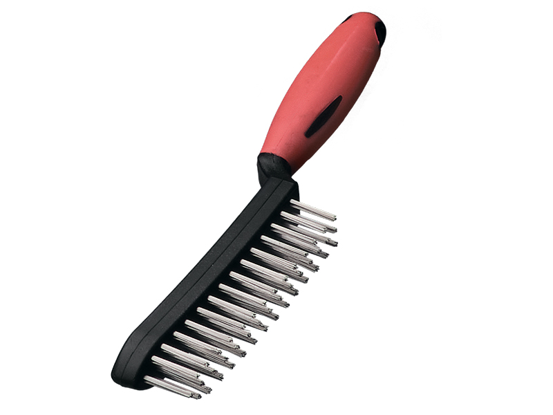 Щетка ручная специальная ROKI с прямой нержавеющей проволокой длина 25 мм ворс 0,35 мм