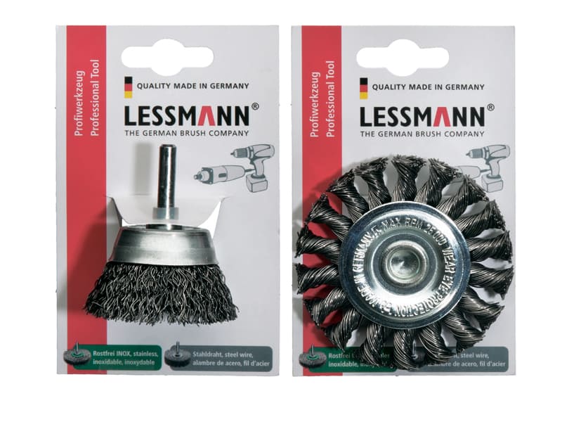 Ерш с хвостовиком Ø 6 мм на карточке со стальной проволокой диаметр 28 мм ворс 0,30 мм