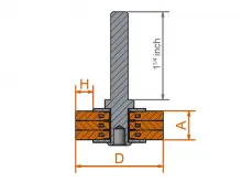 Щетка цилиндрическая с хвостовиком 6 мм волокно с карбидом кремния диаметр 70 мм длина 20 мм ворс SIC 320/0.6