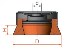Двухрядная чашечная жгутовая щетка без кольца, стальная проволока, с удлиненными жгутами диаметр 150 мм длина 25 мм ворс 0,50 мм