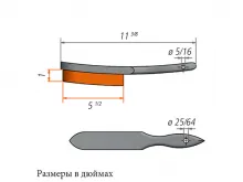 Щетка ручная стандартная с гофрированной латунной проволокой 4 ряда ворс 0,15 мм