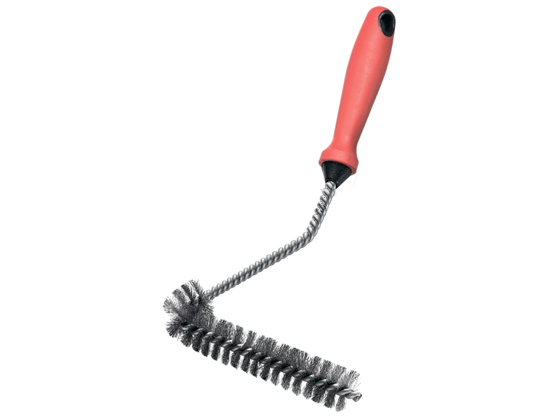 Щетка ручная для гриля изогнутая с гофрированной нержавеющей проволокой ворс 0,20 мм