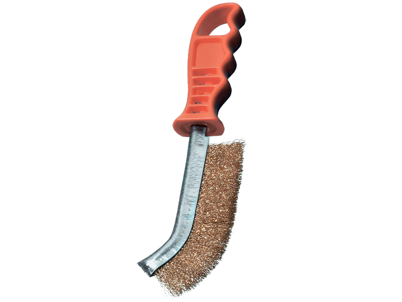 Щетка ручная специальная универсальная с гофрированной латунированной проволокой длина 28 мм ворс 0,30 мм