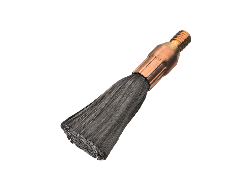 Щетка с углеродным волокном, муфта из меди с наружной резьбой M6 диаметр 10 мм