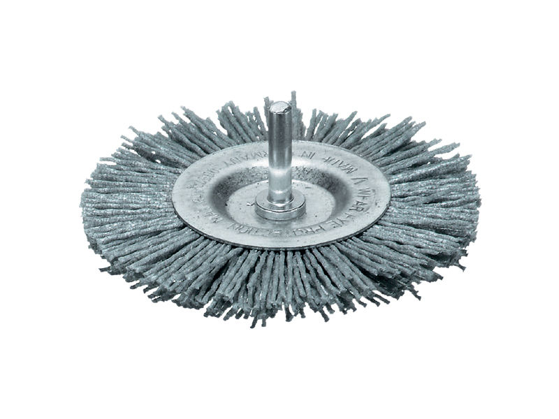 Щетка цилиндрическая с хвостовиком Ø 6 мм волокно с карбидом кремния диаметр 100 мм ворс SIC 180/0.9